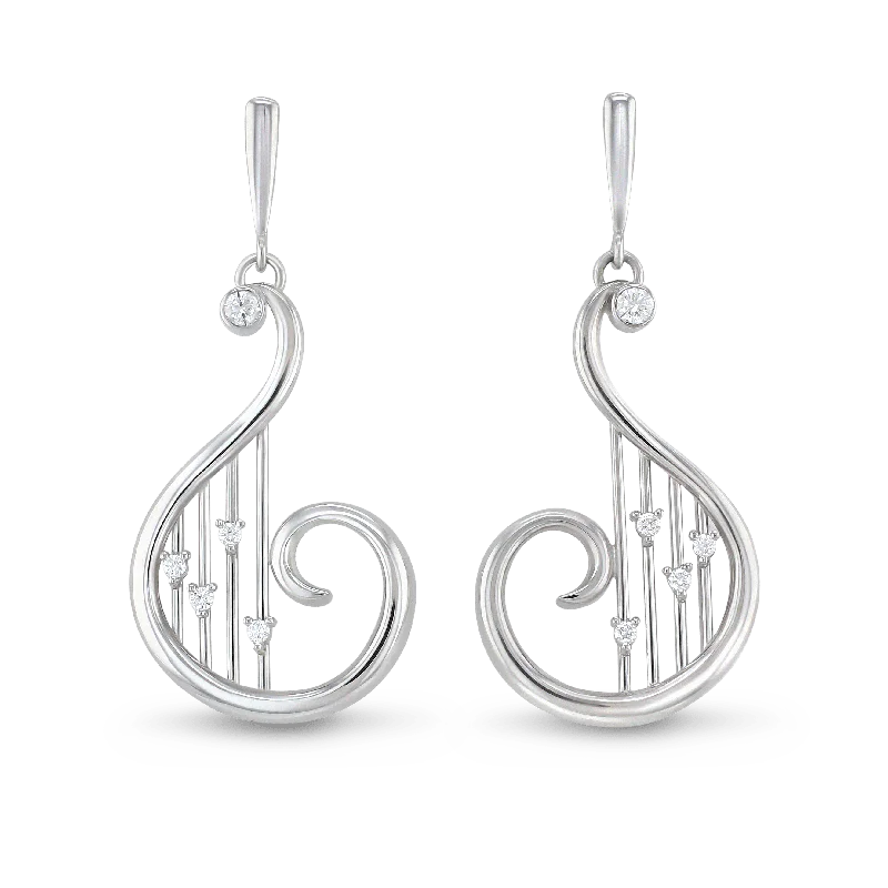 Funky Earrings for Casual Styles-Lyre Earrings