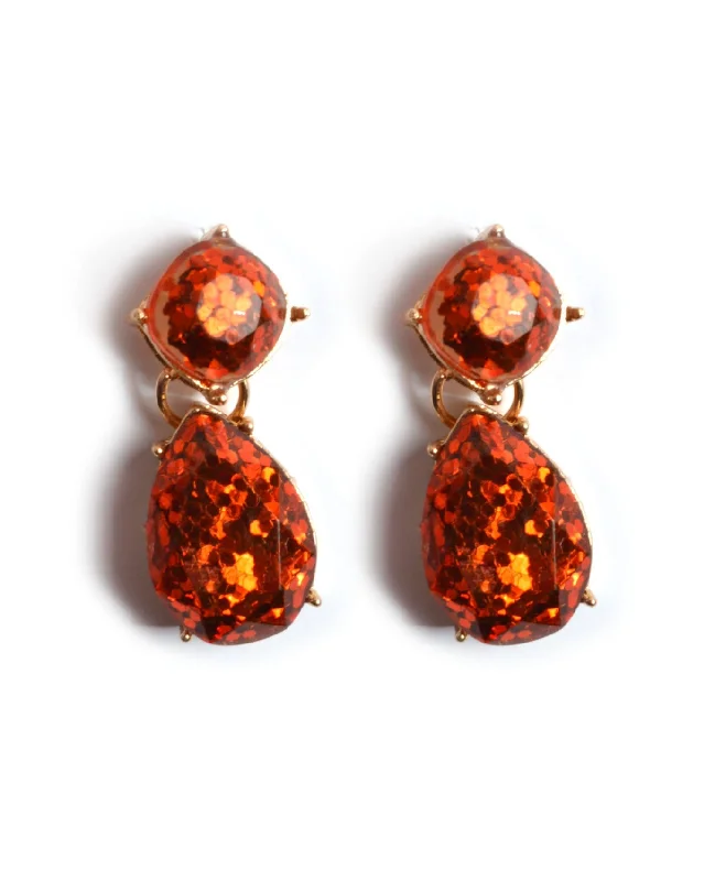 Gemstone Earrings for Evening-Sparkle Glitter Earrings