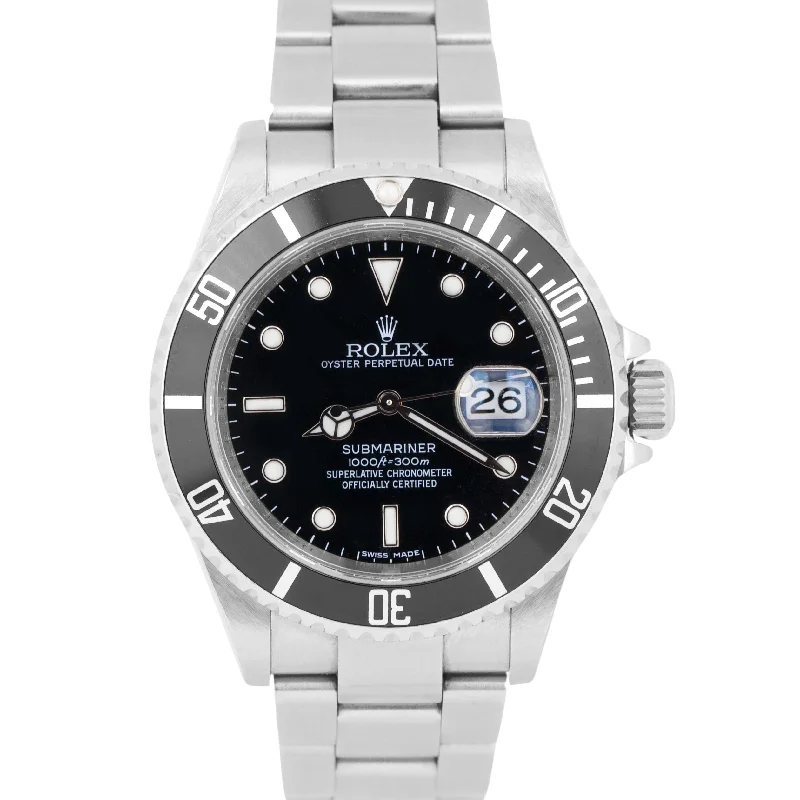 Best Watches for Adventure and Hiking-UNPOLISHED PAPERS Rolex Submariner Date REHAUT Black RANDOM SERIAL 16610 B+P