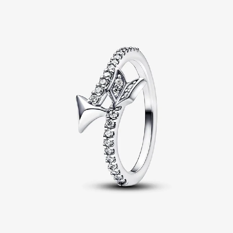 Wedding Band with Diamonds-PANDORA : Sparkling Arrow Ring