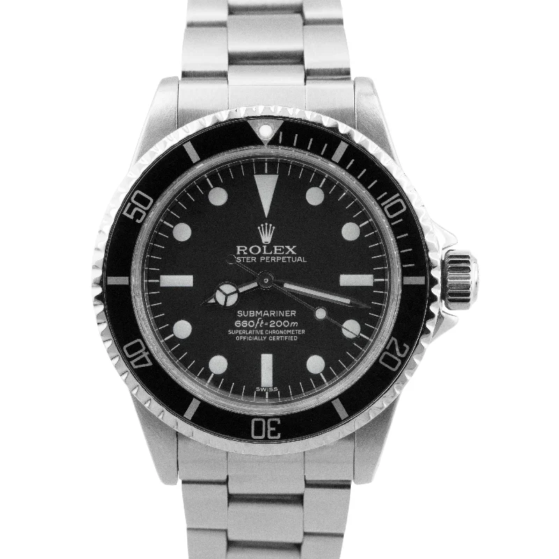 Black Watches for Elegant Look-Vintage 1962 Rolex Submariner Black Automatic Stainless Steel 40mm Watch 5512