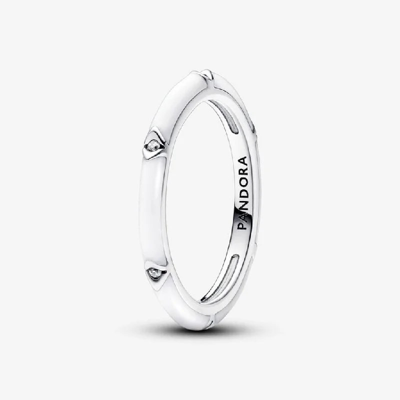 Stylish Wedding Ring Set for Couples-PANDORA : ME Stones & Enamel Ring - Sterling Silver