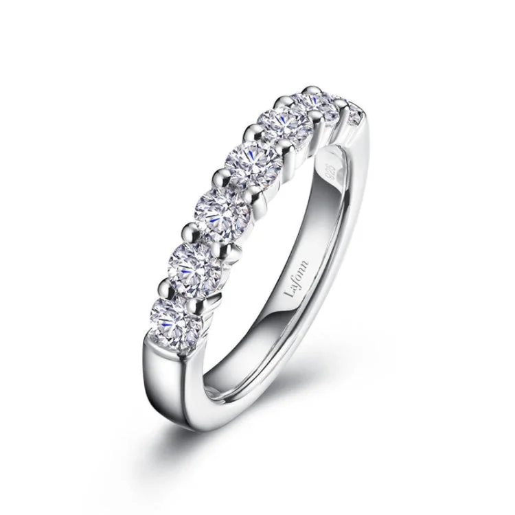 Custom Silver Ring for Special Gifts-1.2 CTW Half-Eternity Band