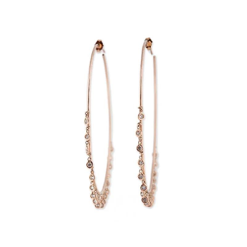 Ethnic Drop Earrings for Festivals-Diamond Shaker Hoops