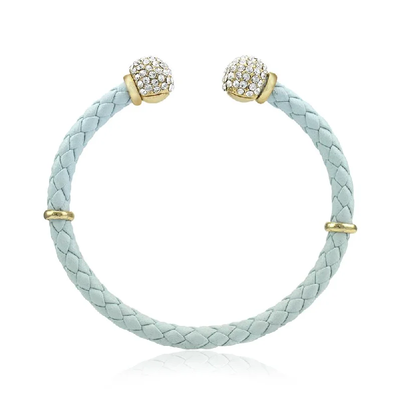 Classic Silver Bangle Set for Casual Style-21 Nicole Jewellery Gold Plated Cubic Zirconia Bracelet  - BR321