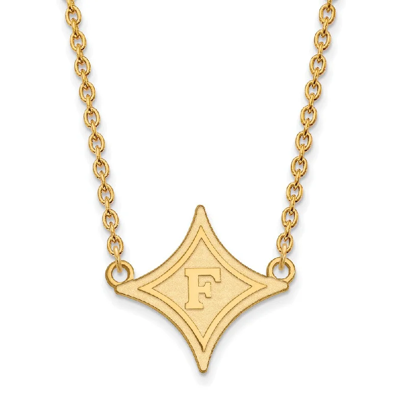 Chic Gold Necklace for Fashionistas-10k Yellow Gold Furman U Large Pendant Necklace