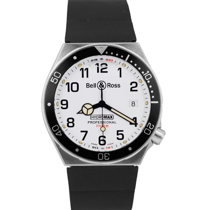 Women's Watches with Fashionable Strap Colors-PAPERS Bell & Ross HydroMax Professional PAPERS Steel 39mm Quartz 11100M B+P