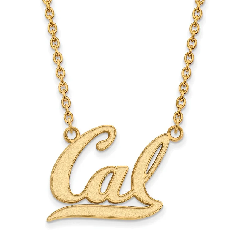 Custom Birthstone Necklace for Family Gifts-10k Yellow Gold California Berkeley Large 'Cal' Pendant Necklace