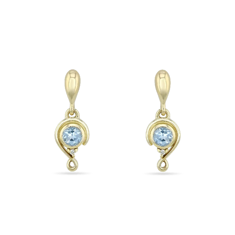 Luxury Gold Earrings for Anniversary-Embrace Drop Earrings