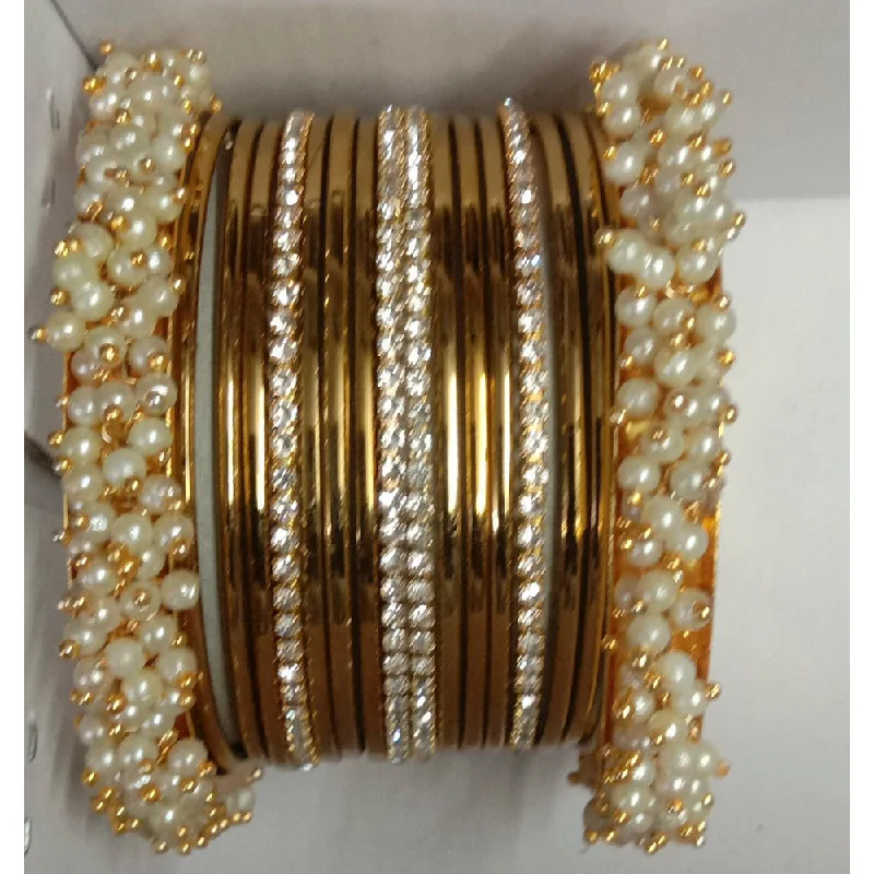 Multi-colored Gemstone Bangles for Casual Style-Shree Asha Bangles Gold Plated Austrian Stone Bangles Set - D no. 1879