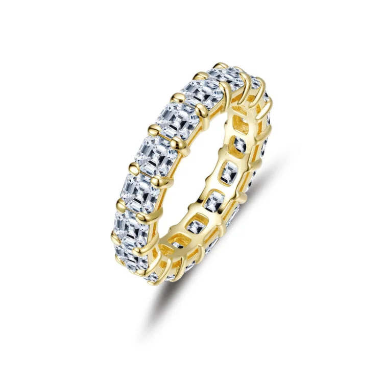 Stylish Gold Ring for Special Occasions-6.63 CTW Anniversary Eternity Band