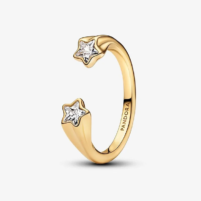 Handmade Gold Ring for Gifts-PANDORA : Shooting Stars Open Ring