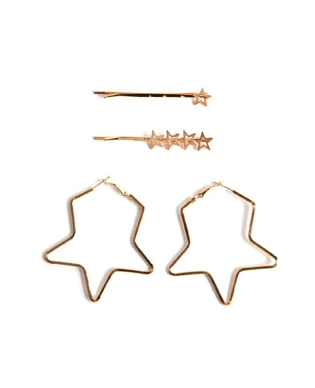 Personalized Name Earrings-Bright Stars Earrings Set