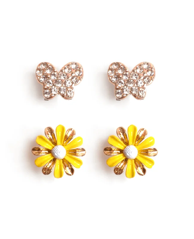 Silver Stud Earrings-For Spring Days Earring Set