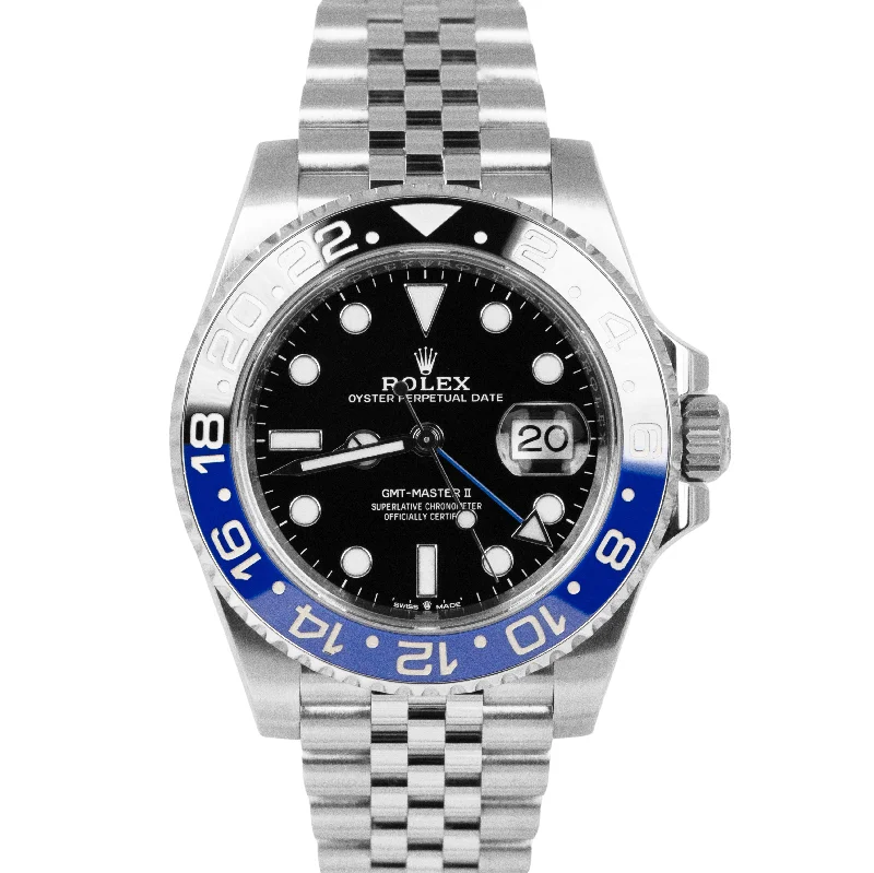 Affordable Luxury Watches for Women-NEW PAPERS Rolex GMT-Master II BATMAN Blue Jubilee 40mm Watch 126710 BLNR B+P