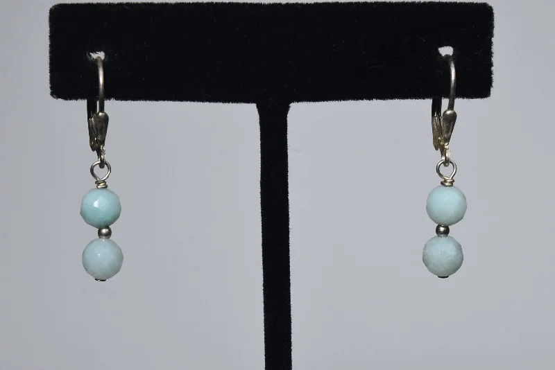 Timeless Earrings for Special Occasions-Sterling Silver Amazonite Bead Earrings