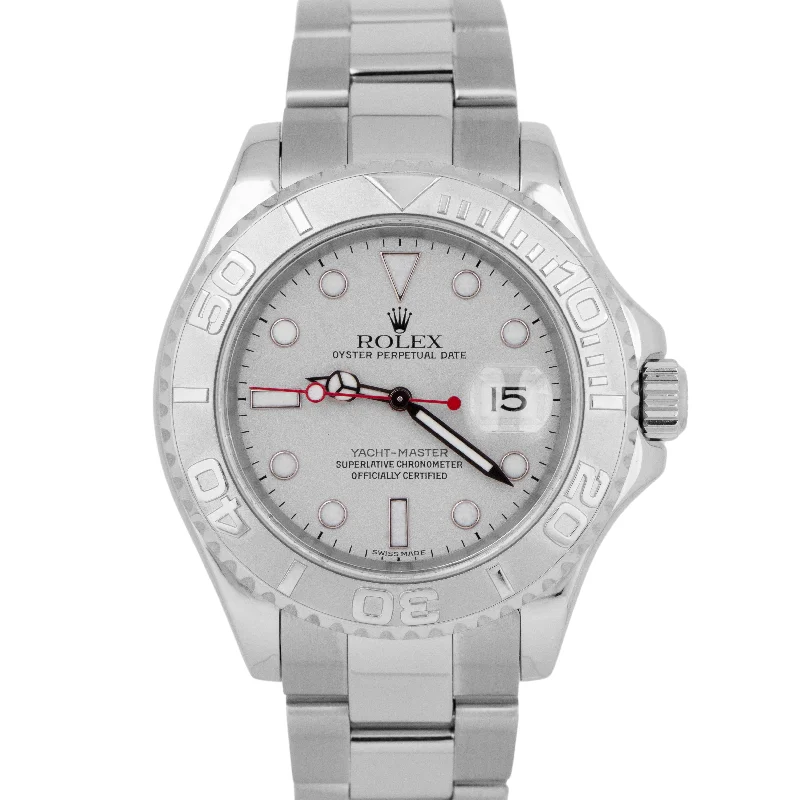 Affordable Watches for Men and Women-Rolex Yacht-Master PLATINUM Stainless Steel Automatic Oyster 40mm Watch 16622