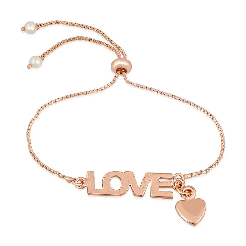 Silver Bangles for Evening Events-Mahi Eternal Love Adjustable Bracelet