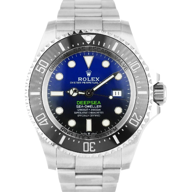 Men's Watch with Blue Dial for Stylish Look-MINT 2022 Rolex Sea-Dweller Deepsea 126660 James Cameron Blue Steel 44mm Watch