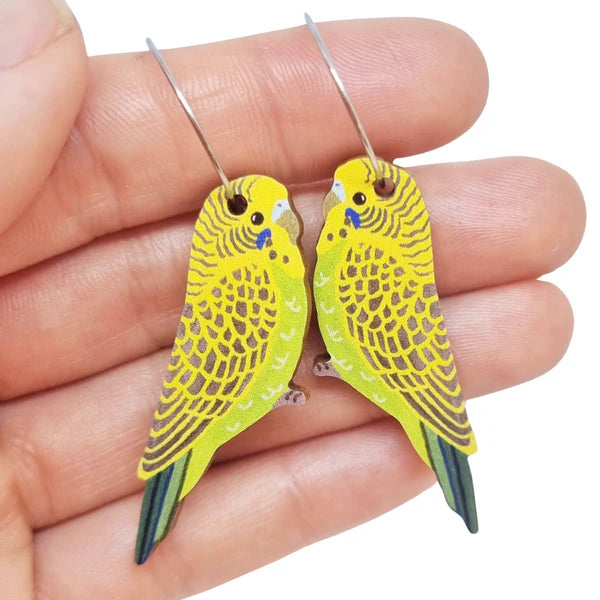 Creative Earrings for Trendy Looks-Pixie Nut & Co Dangle - Budgie Hoops