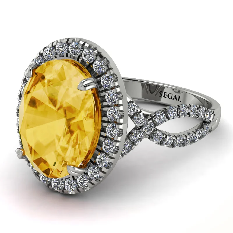 Classic Gold Ring for Men-Glamorous Oval Citrine Ring - Jordyn No. 603