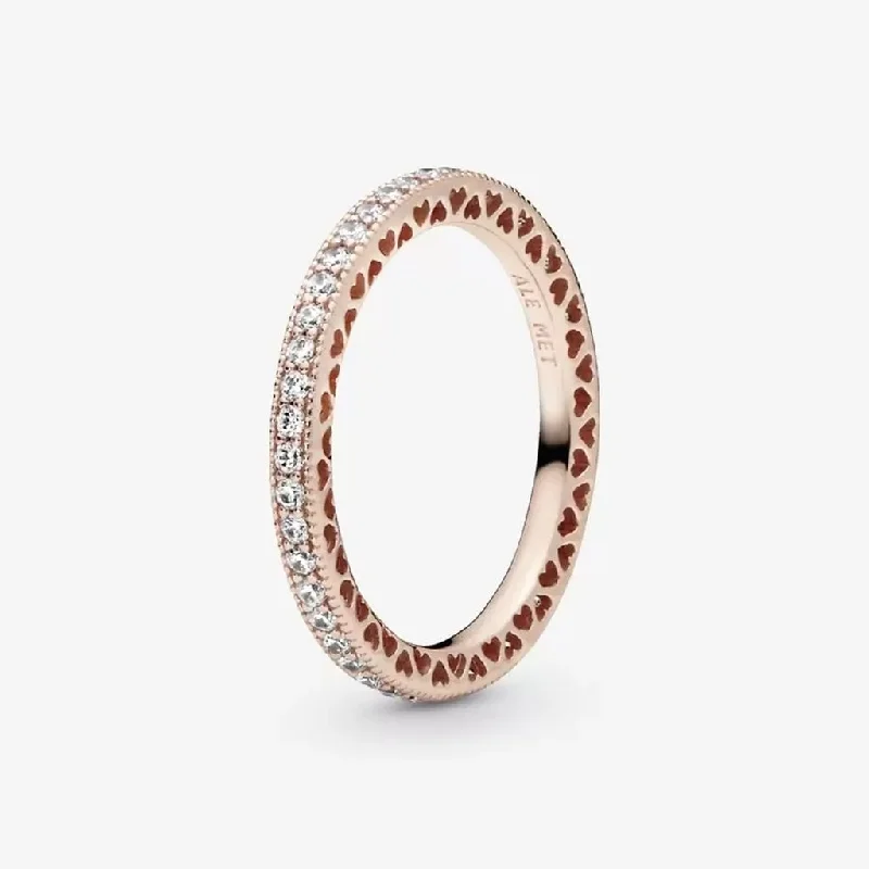 Chunky Statement Ring for Women-PANDORA : Sparkle & Hearts Ring