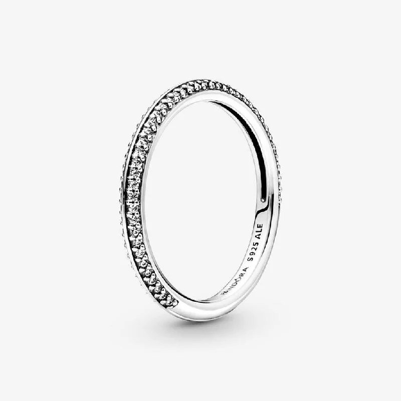 Classic Gold Ring for Men-PANDORA : Pandora ME Pavé Ring in Sterling Silver