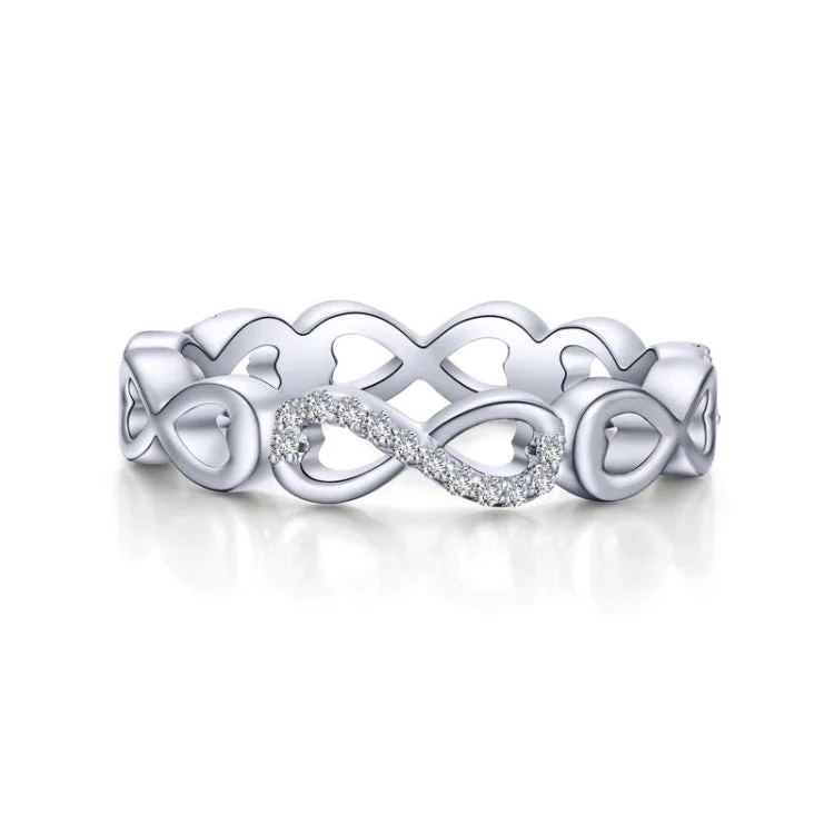 Luxury Wedding Ring for Anniversary-Infinity Eternity Band