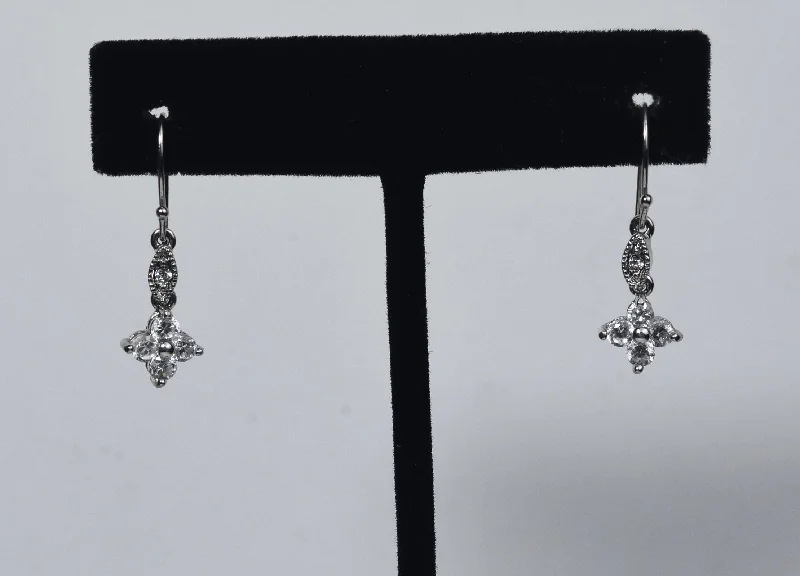 Beautiful Earrings for Weddings-Cubic Zirconia Dangle Earrings