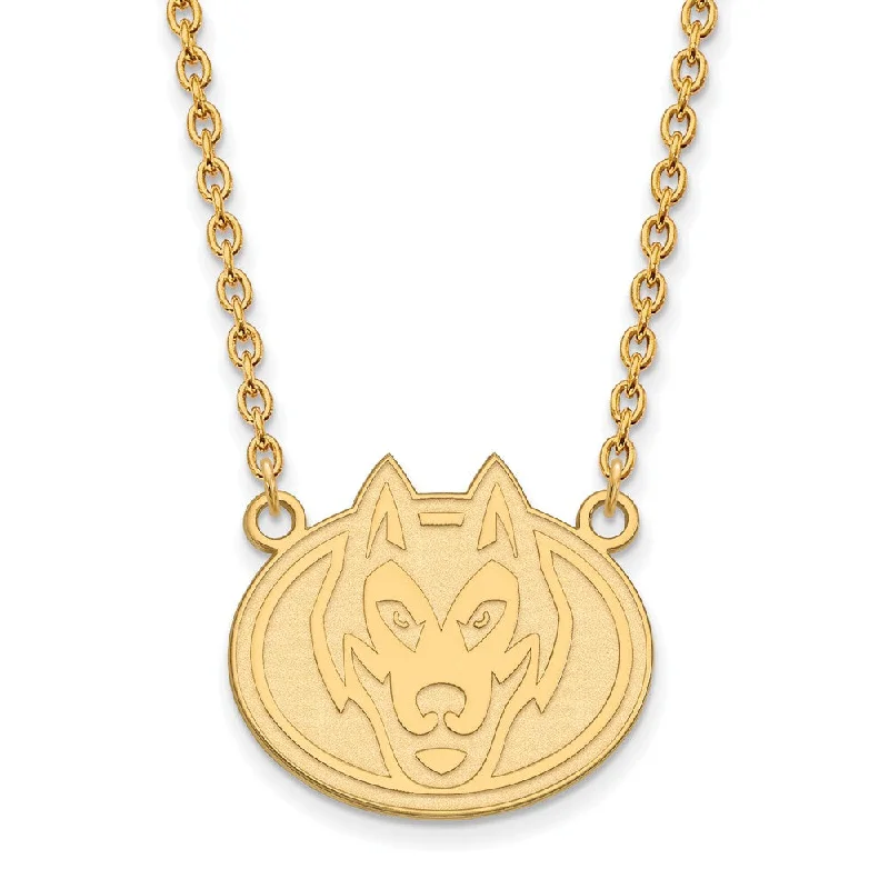 Unique Charm Necklace for Stylish Women-10k Yellow Gold St. Cloud State Large Pendant Necklace