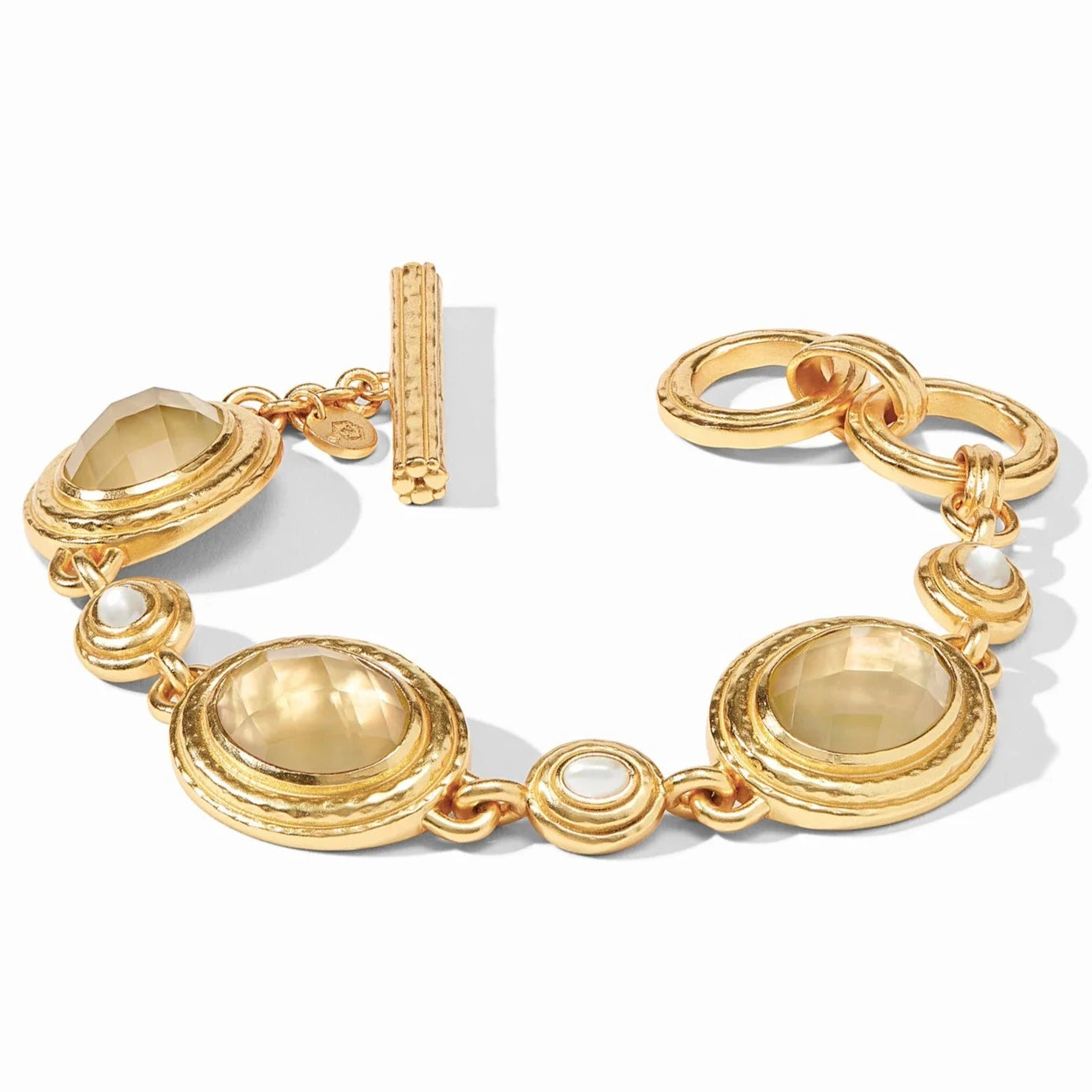 Stylish Adjustable Bracelet for Women-Julie Vos Tudor Stone Bracelet, Iridescent Champagne