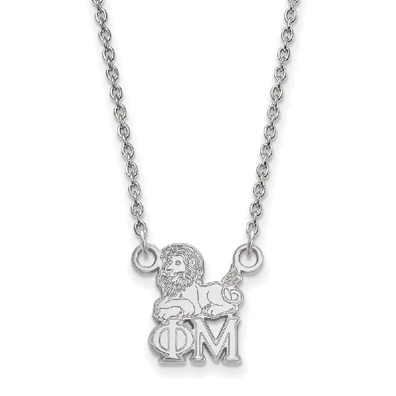 Chain Necklace for Men-Sterling Silver Phi Mu XS (Tiny) Necklace