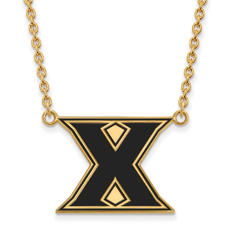 Choker Necklace for Women-14k Gold Plated Silver Xavier U Large Enameled 'X' Pendant Necklace