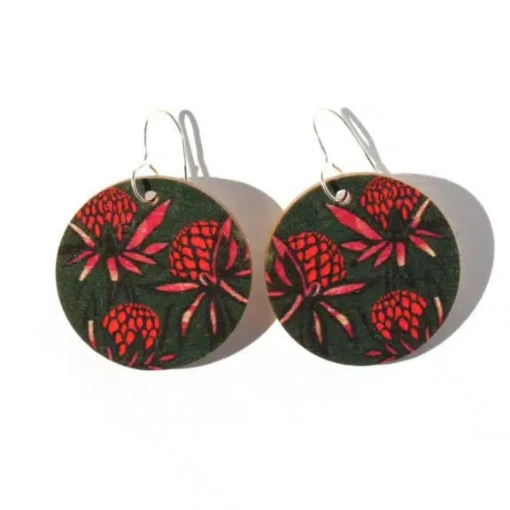 Sparkling Silver Earrings for Women-To the Trees Dangles - Waratahs Large