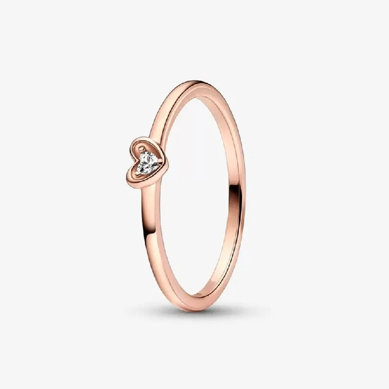 Custom Gold Ring for Special Occasions-PANDORA : Radiant Heart Ring