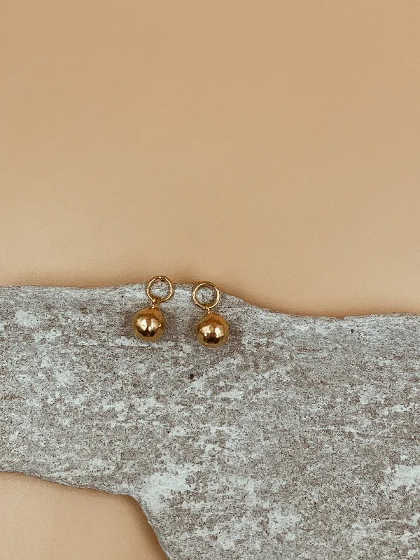 Golden Earrings for Night Events-Lava Drip Stud Drops