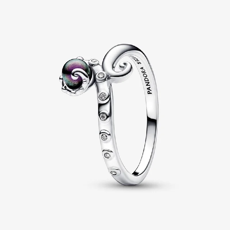 Simple Silver Band Ring for Men-PANDORA : Disney The Little Mermaid Ursula Ring