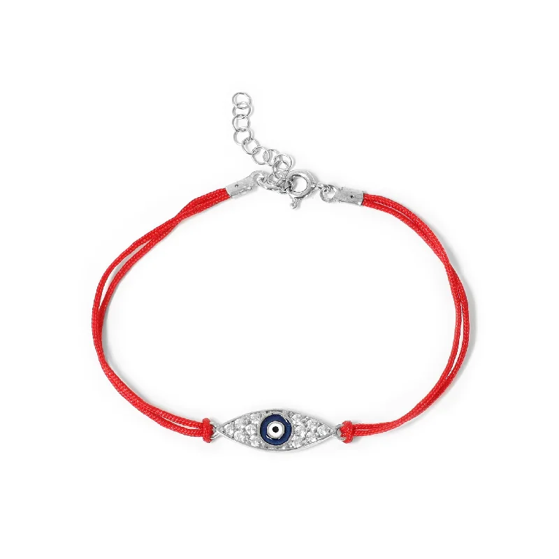 Chunky Gold Bracelet for Statement Style-Stainless Steel CZ Stone Evil Eye Bracelet / DIS0040