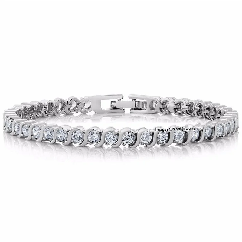 Trendy Bangles for Young Women-Mahi Mystic Mystic Tennis Bracelet with Crystal Stones - BR1100296R