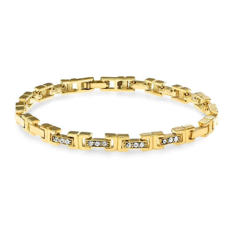 Unique Bangles for Everyday Wear-Mahi Gold Plated Ultimate Bracelet With Crystals For Women