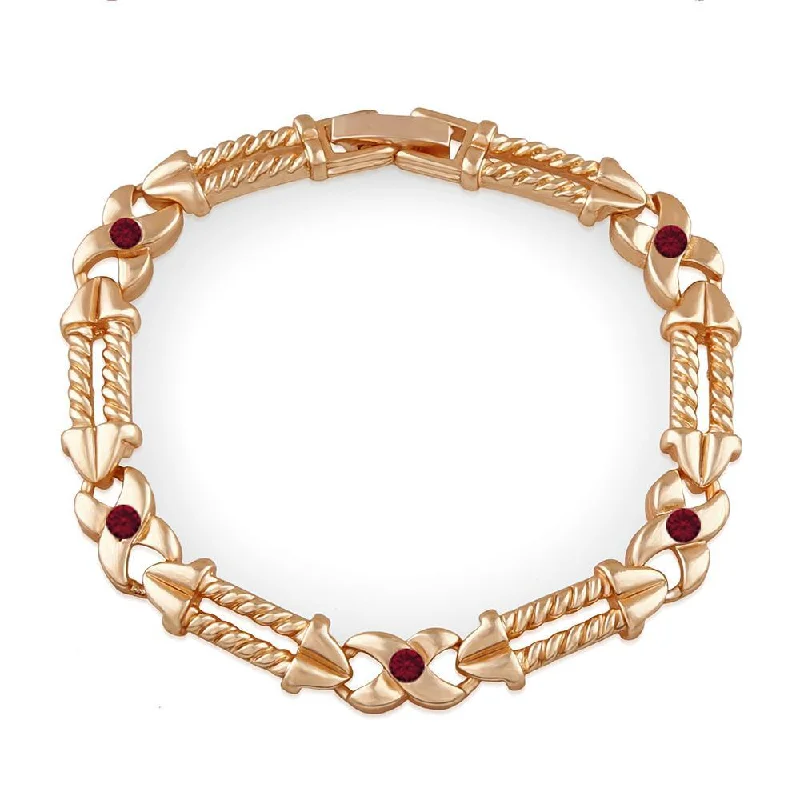 Classic Gold Bangles for Elegant Women-Mahi Eternal Love Crystal Bracelet