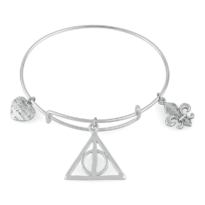 Silver Bangles for Women with Gemstones-Mahi Hallows Charm Bracelet