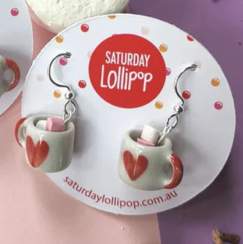 Ethnic Drop Earrings for Festivals-Saturday Lollipop Earrings - Hot Chocolate