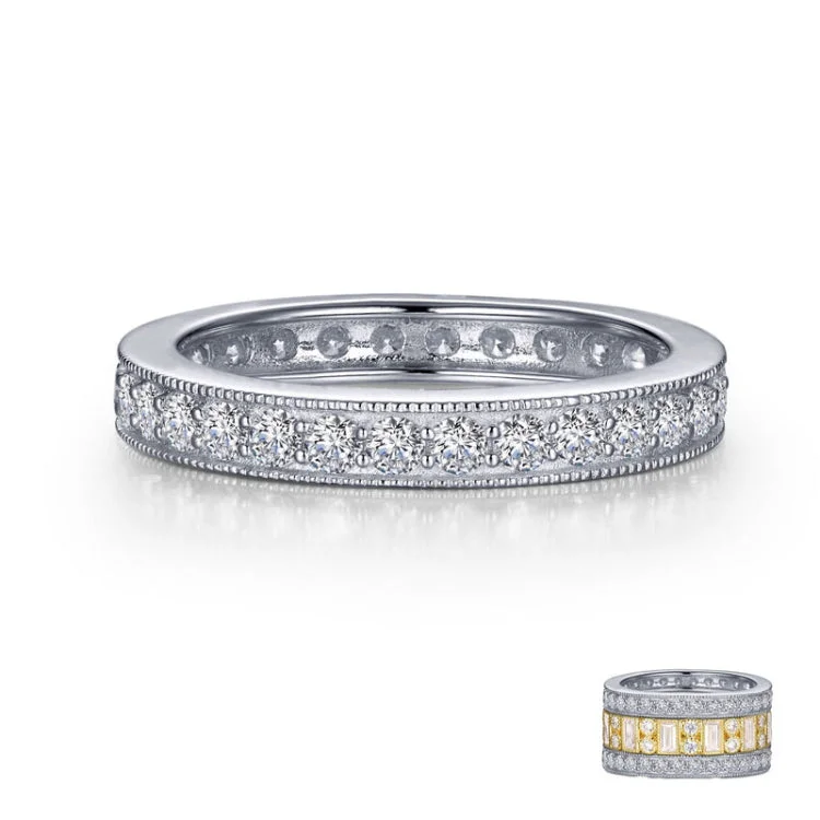 Classic Engagement Ring for Women-0.9 CTW Stackable Eternity Band