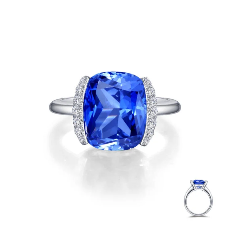 Luxury Wedding Ring for Men-Fancy Lab-Grown Tanzanite Ring