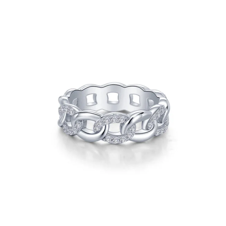 Custom Name Ring for Personal Touch-Interlocking Circles Eternity Band