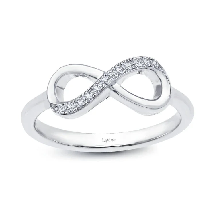 Pearl Ring for Elegant Look-0.17 CTW Infinity Ring