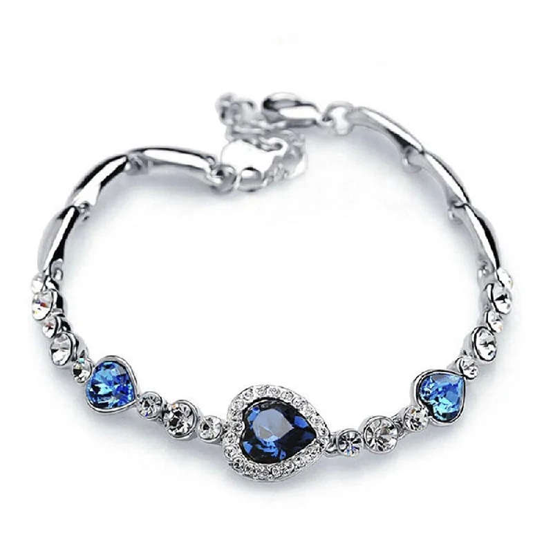 Dazzling Diamond Bangles for Engagement-Mahi Magical Love Crystal Bracelet