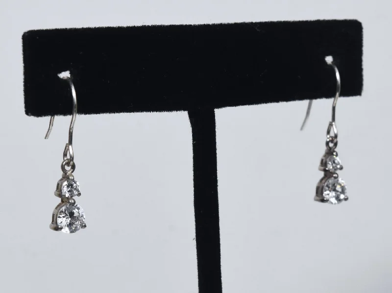 Elegant Stud Earrings for Casual Wear-Avon - Sterling Silver Crystal Dangle Earrings