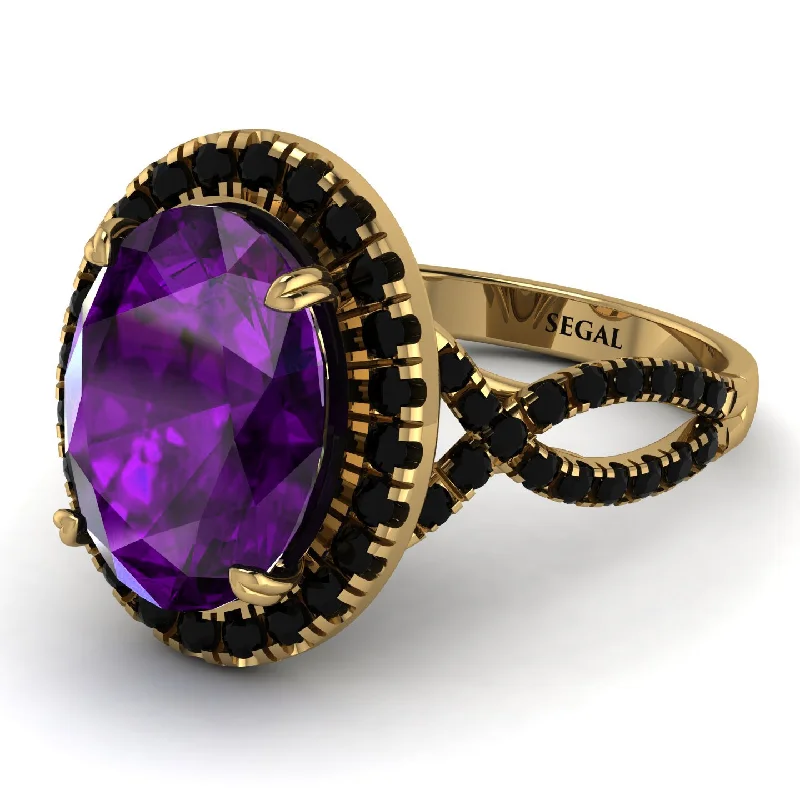 Large Ruby Ring for Women-Glamorous Oval Amethyst Ring - Jordyn No. 307